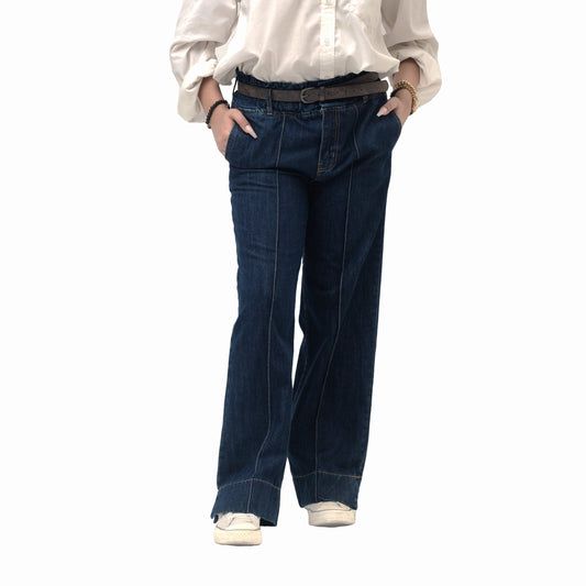 Women Wide Leg Full Elasticated Jeans - SKU 26
