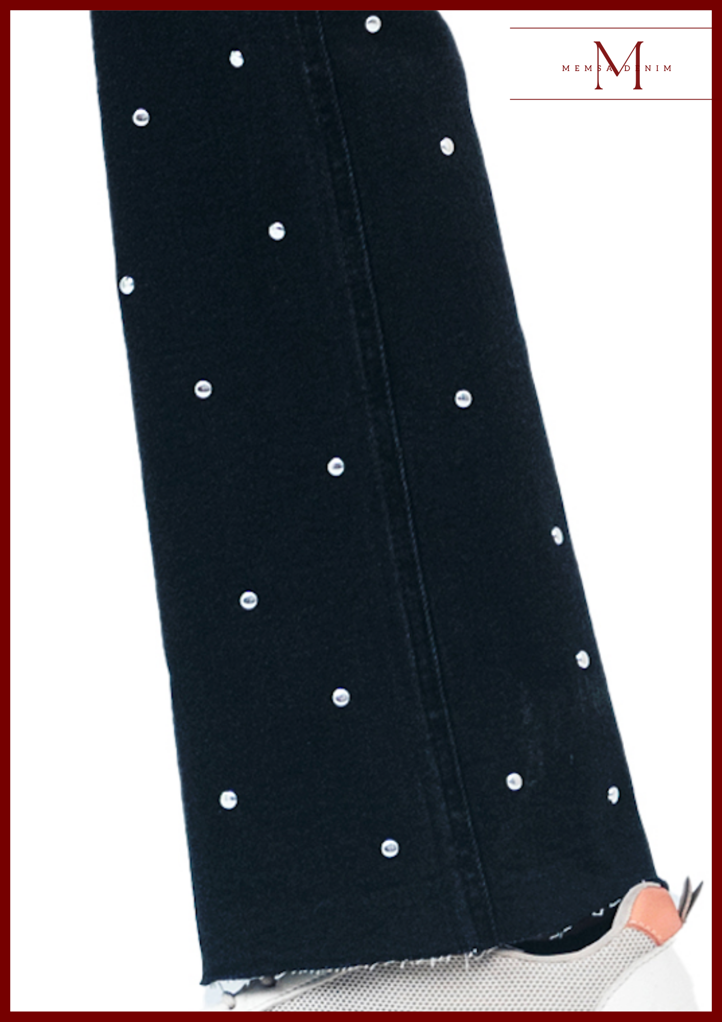Women Stud Bootcut Jeans - Black SKU 21