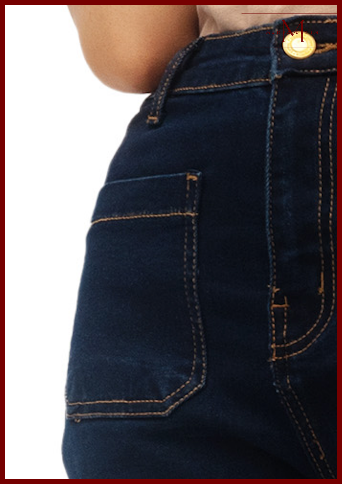Women Straight Leg Front Pocket Jeans - Dark Indigo Shade - SKU 20