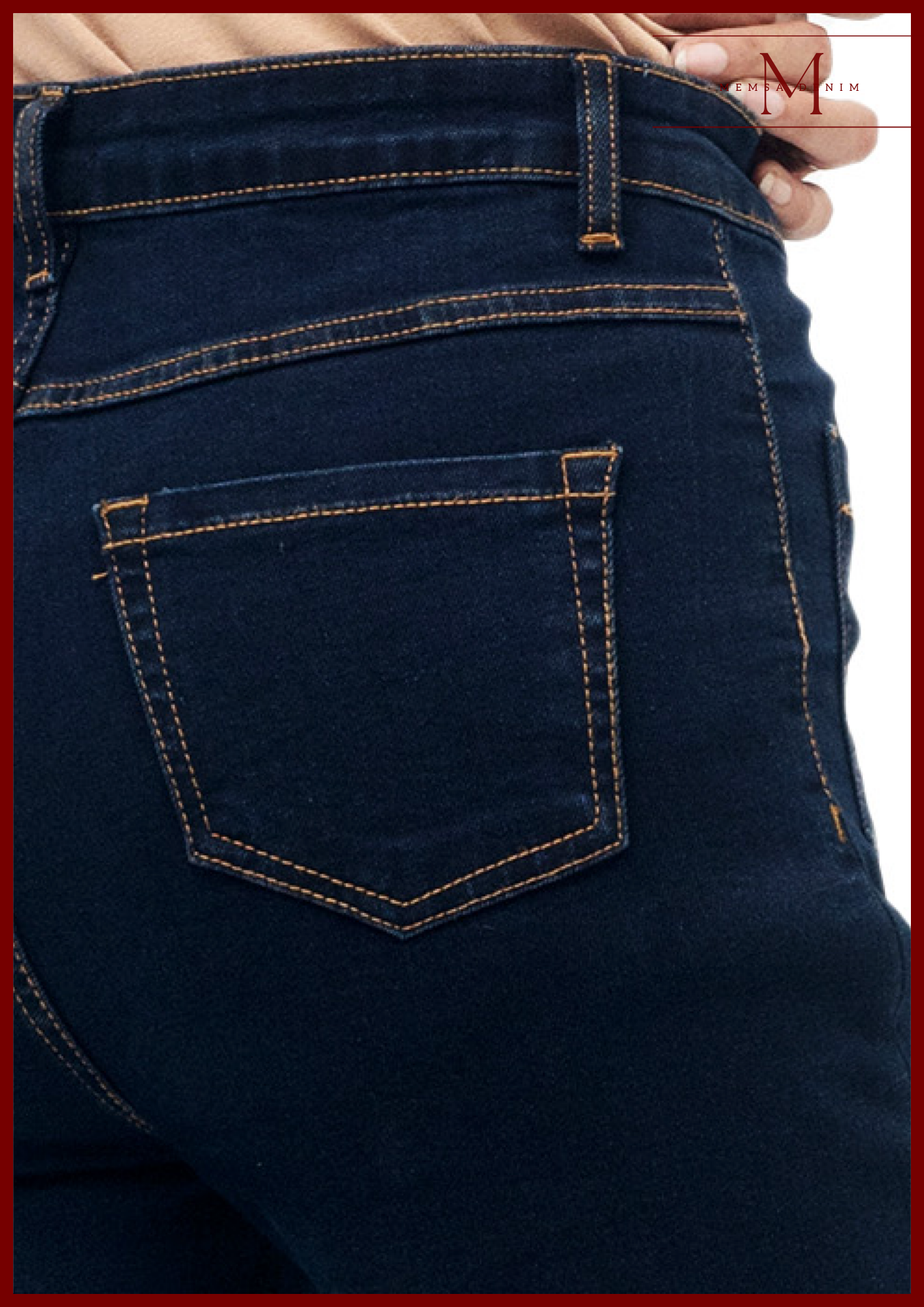 Women Straight Leg Front Pocket Jeans - Dark Indigo Shade - SKU 20